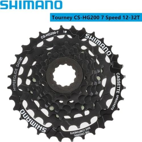 Shimano Tourney HG200 7 Speed 12-28T/12-32T Cassette CS-HG200-7 For MTB Mountain Bike Bicycle Rust-resistant Surface Treatmen