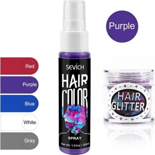30ml Hair Dye Spray Liquid Hair Dye Unisex Hair Color Dye Spray Red/Grey Instant Color Dye Easy To Use Hair Styling Tools