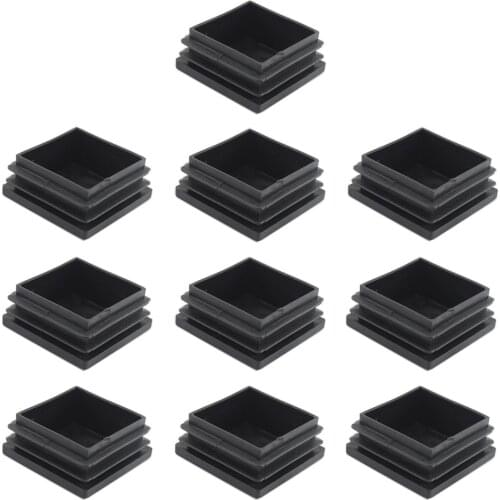 Square Plastic Plugs,Pipe Tubing End Cap,Plastic Tubing Plug,Durable Chair Glide for Chair Table Stool Leg,Tubing Post End Cap