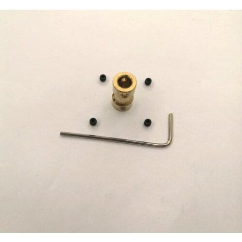 Copper coupling, hard coupling coupling with different inner diameter, screw and hex wrench,Motor coupling