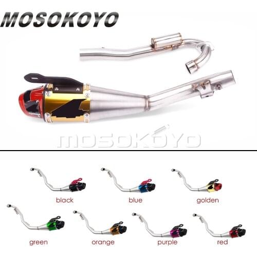 Motorcycle Dirt Bike Enduro Complete Full Exhaust Muffler Pipe Silencer Slip On For Honda Honda CRF230F 2008-2020 CRF 230 F Gold