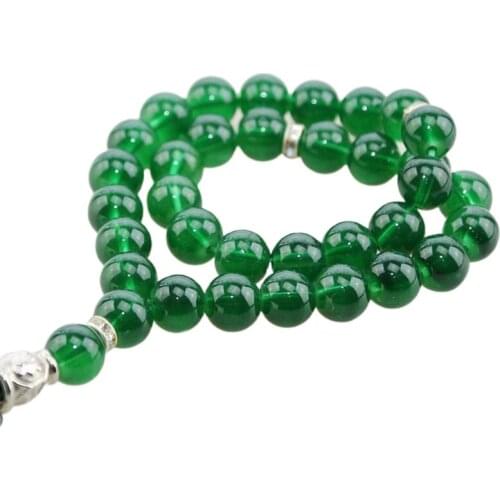 Muslim 12mm/0.47" Crystal Stone Tasbih 33 Rosary Beads Islam Prayer Zikr Namaz Misbaha Ramadan Gift Multiple Colors