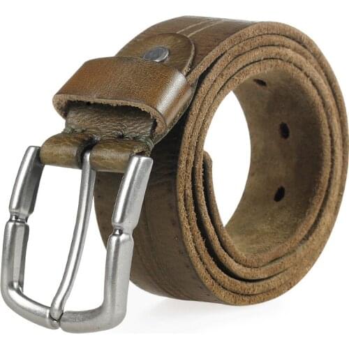 566 Mens leather Belt Cowhide Leather needle buckle minimalist retro decorative waist Belts Boy wide student Jeans Belt