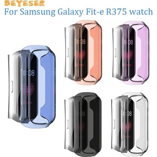 Soft TPU Transparent Protective Case for Samsung Galaxy Fit-e SM-R375 Smart Watch Protector Cover Shell Band Strap Accessories
