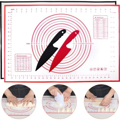 Silicone Baking Mat Set for Dough Knife Pastry Kitchen Mat Tools Accessories Non-stick Pad 30x40 40x60 cutting dough mat