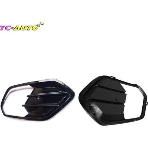 Car Front Bumper Fog Light Grill Chrome Front Fog Light Trim Cover For Ford Escape Kuga 2017-2019 Fog Light Frame cover trim