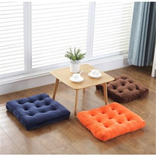 Candy Color Cushions Modern Home Decor Thick Floor Mat Chair Seat Pad Washable Tatami Cushions Sofa Office Student Chair Cushion
