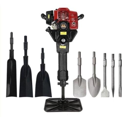Gasoline power hammer drill rock drill breaker petrol picks portable tree digging planting machine gasoline tamping rammer