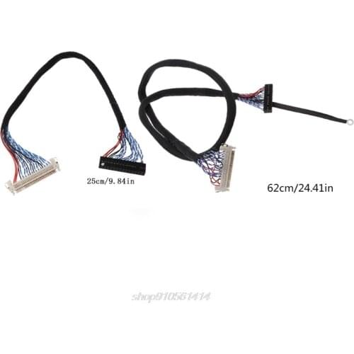 Hooks LVDS Cable D8 FIX-30P-D8 FIX 30 Double Pins 2ch 8bit 1.0mm Pitch 250mm 500mm 17-21inch LCD Display M26 21 Dropship