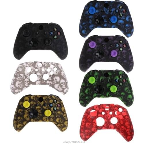 Skull Pattern Silicone Gamepad Cover+2 Joystick for xbox one X S Controller D21 20 Dropship