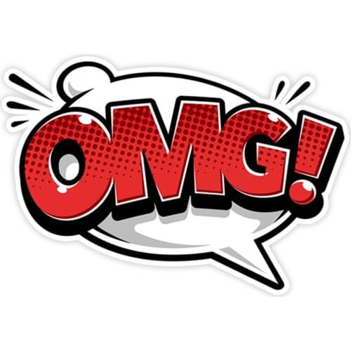 S40237# Various Sizes PVC Decal OMG Red Car Sticker Waterproof on Bumper Rear Window Laptop Refrigerator Toilet