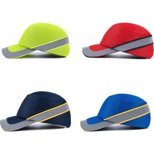 Reflective Work Safety Protective Helmet Bump Cap Hard Inner Shell Baseball Hat Work Factory Shop Carrying Head Protection