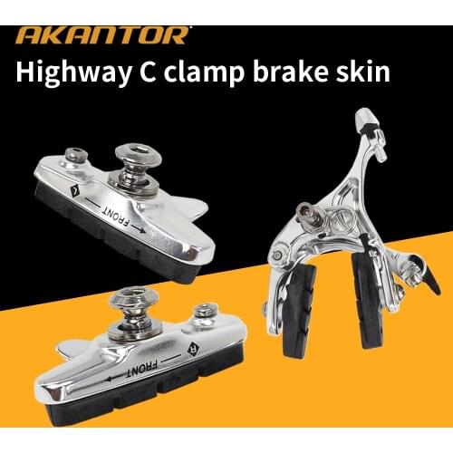 1 Pair Aluminum Alloy Bicycle Brake MTB Bike Folding Bike Friction Wheel Front Rear Rim Caliper Road Bike V Brake Pad