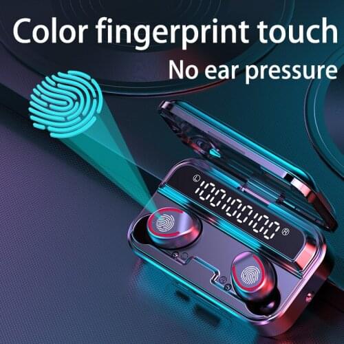 Bluetooth 5.1 Earphones TWS Wireless Earbuds Touch Flashlight Sports Waterproof Music 2000mAh Earbud With Microphone Earphone