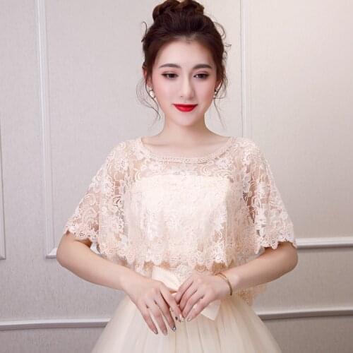 Morden Bolero Jacket Coat Pullover Lace Applique Front Short Back Long Wedding Accessories Jackets
