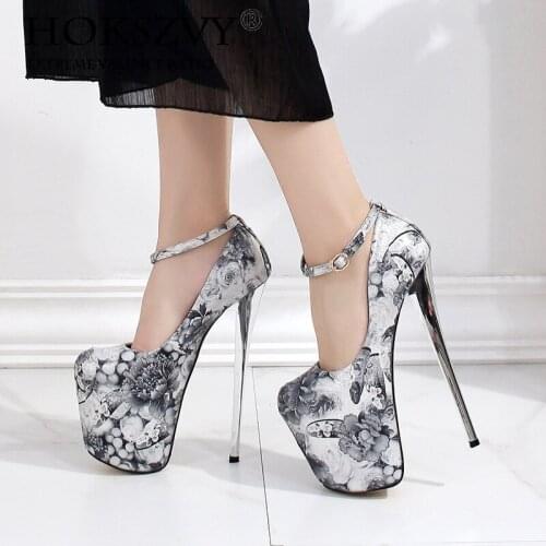 HOKSZVY Super high-heeled 20cm Hate High 9cm Waterproof Platform Retro National Wind Large Size womens Shoes MJL-6678-18