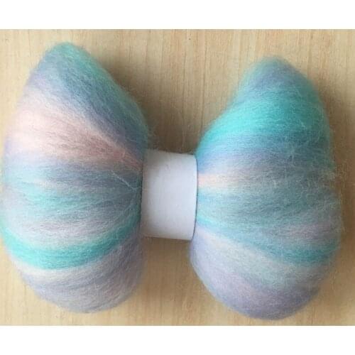 100g 150g 200g 300g 500g 50g/bag Wool Fiber for felting mix color 70s Wool Roving Doll Needlework Felt DIY