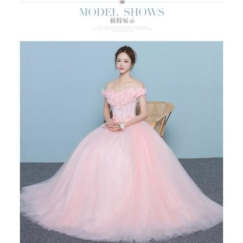 100%real luxury light pink flower embroidery vintage ball gown royal Medieval Renaissance Victorian dress Belle ball