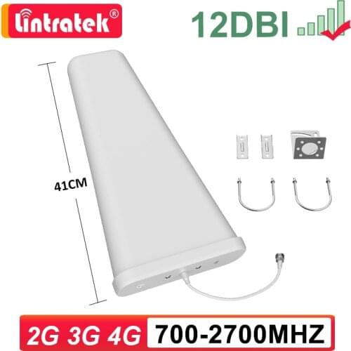 12dBi LPDA 2G 3G 4G Antenna N Male Outdoor Antenna for Mobile Phone Signal Booster Amplifier Repeater GSM UMTS LTE Lintratek