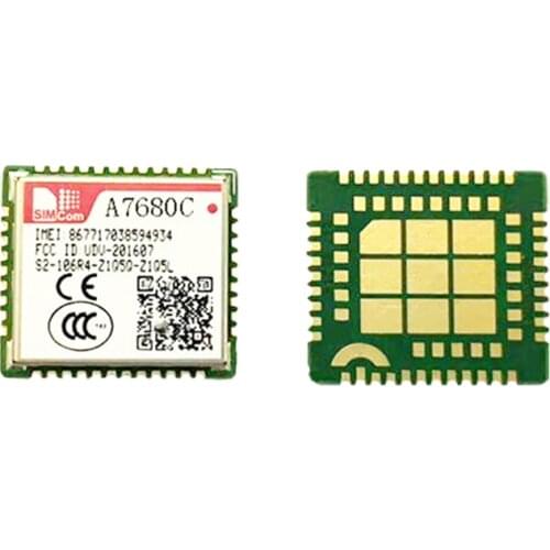 2pcs/lot SIMCOM A7680C 4G Cat1 module LCC+LGA package LTE-TDD/LTE-FDD support FOTA LBS SSL B1 B3 B5 B8 Compatible SIM800C