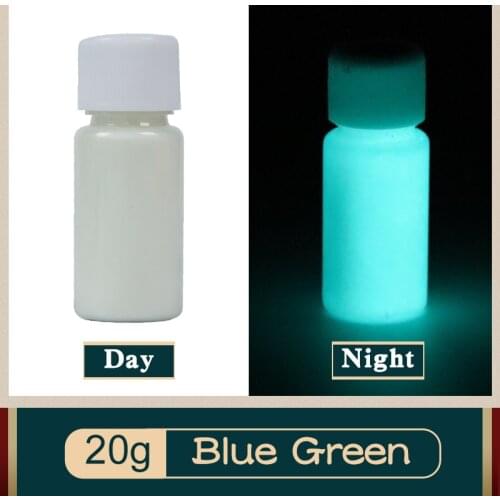 20g Turquoise Glow In The Dark Fluorescent Paint for Party Nail Decoration Art Supplies Phosphor Pig