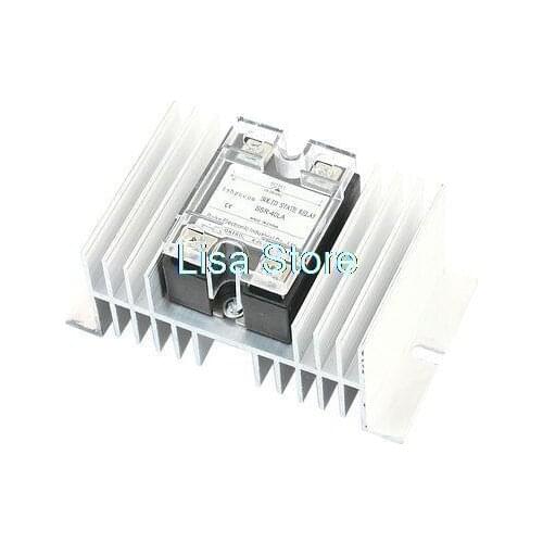 4-20mA to AC28-280V 40A 1 Phase Silver Tone Aluminum Heat Sink Solid State Relay