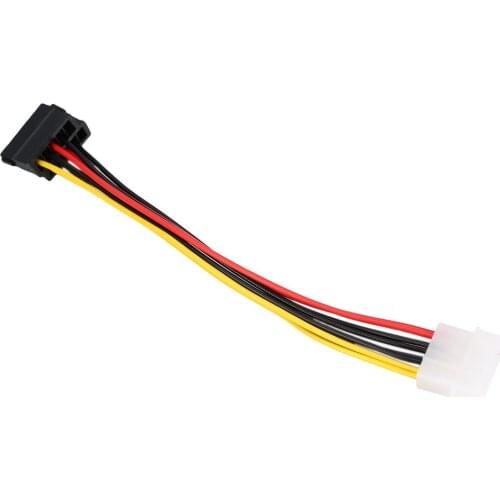 4 Pin IDE Molex to 2 of 15 Pin Serial ATA SATA HDD Power Adapter Cable Lightweight Y Splitter Dual Hard Drive Cable