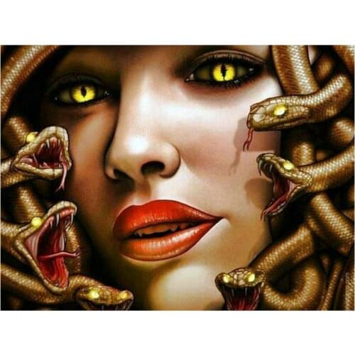 5d diamond painting woman snake picture full square sticker diamond mosaic embroidery crafts embroidery home decoration