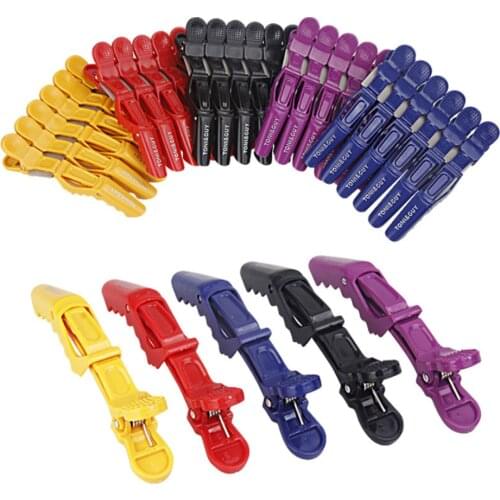 6pcs Hair Clips Beak Sectioning Clips Crocodile Hairpins Mouth Professional Hairdressing Hair Care Styling Tools