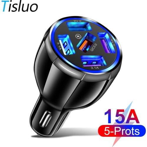 5 usb Car Charger Quick Charge 3.0 Fast Charging USB Phone Charger For Samsung Huawei iphone 11 Plus 8 Universal Car USB Charger