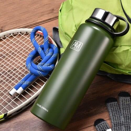 1.5L Large Sports Thermos water Bottle Capacity Outdoor Travel Vacuum Insulation Pot 304 Stainless Steel Portable Thermos
