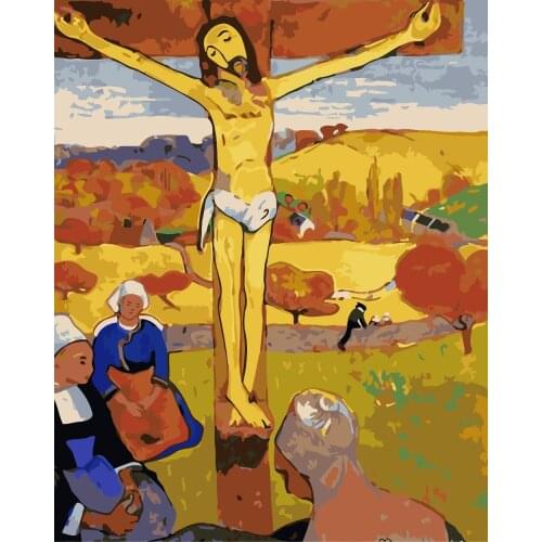 Cioioil-C601 Gauguin - Yellow Christ Painting By Numbers Canvas Painitng Home Wall Art Picture Coloring By Numbers
