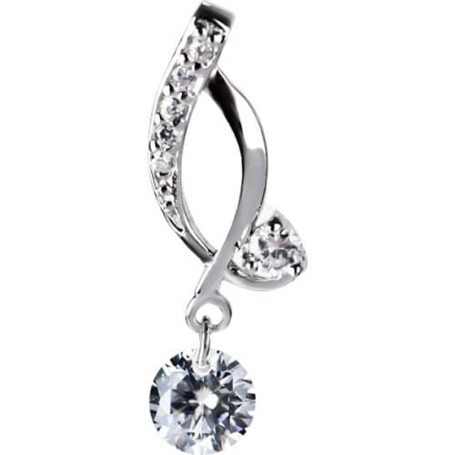 GND0309 High Quality 925 Sterling Silver Pendant Beauty White Cubic Zirconia Necklaces Pendants Fashion Jewelry For Women