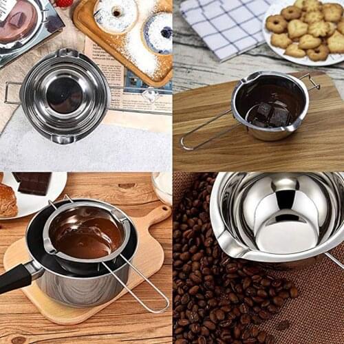 Long Handle Wax Melting Stainless Steel Pot DIY Scented Candle Soap Chocolate Butter Handmade Soap Tool Non-stick Easy Cleaning