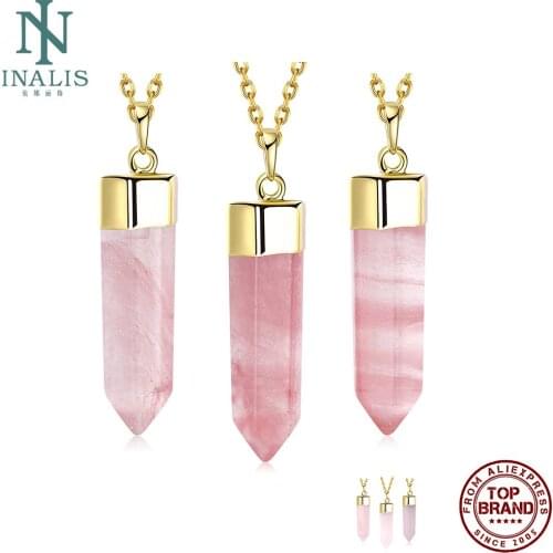 INALIS Geometric Pendant Necklaces For Women And Men Link Chain Unisex Copper Necklace Anniversary Fashion Jewelry Recommend