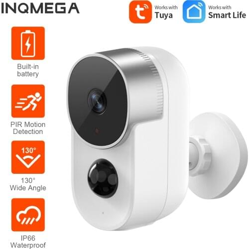 INQMEGA 1080P Tuya WiFi Camera Outdoor Cam Watherproof AI PIR Motion Derection Two-way Audio Battery Powered Security CCTV Cam