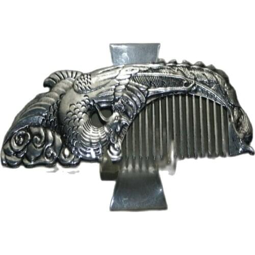 Chinese old Tibetan silver Carving Phoenix comb Classic handmade products