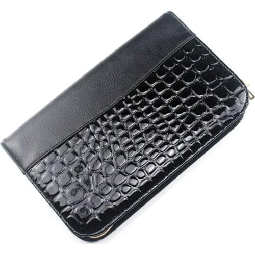 5 installed professional hair scissors leather case makeup comb shears bag beauty barber bags hairdresser accessories tools bag