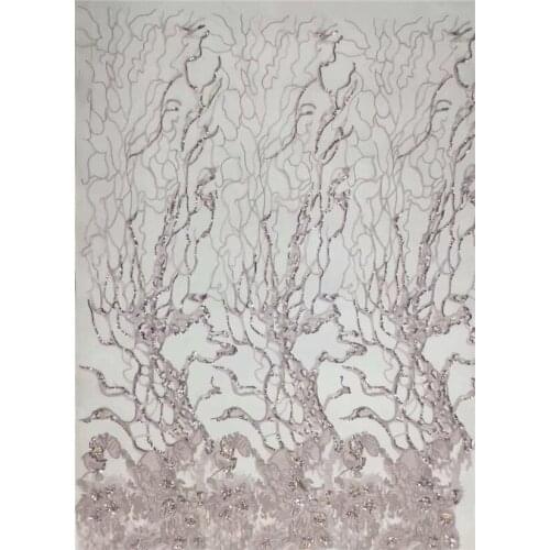 New arrival ZH-58683 embroidered net lace fabric Nigeria tull net lace fabric