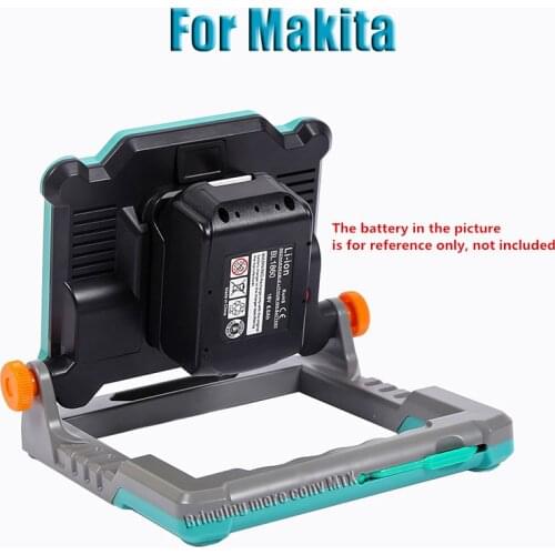 Power Tool 14.4V 18V Li-ion Battery BL1430 BL1830 Supply 60W LED working lamp For Makita outdoor light with EU Plug Adapter