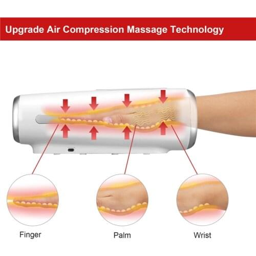 Hand Care Massager Air Bag Rolling Kneading Hot Compress Relieve Hand Pain Battery Hand Massaing Machine