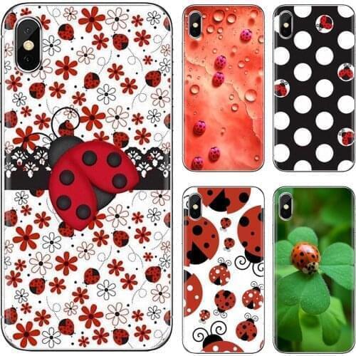 For Xiaomi Mi 5X 6X Max Mix 1 2 2S 3 Mi5 Mi5S Mi6 Mi3 Mi4 poco X3 nfc F2 Pro M3 Soft Cover Lady bug Ladybug ladybird Pattern Art