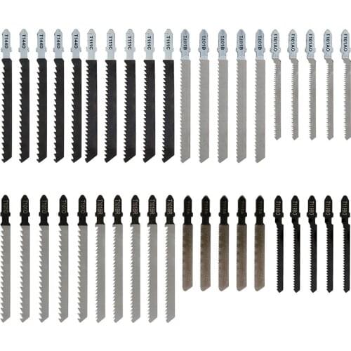 40Pcs Jig Saw Blade Jigsaw Blades Set Metal Wood Assorted Blades Woodworking T144D/T101AO/T111C/T118A/T119BO