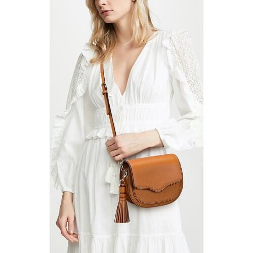 2020 New fashion cowhide saddle bag soft tassel shoulder bags crossbody bag for women