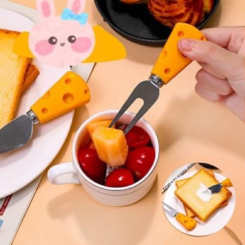 Для кухни Fruit Knife Fork Spoon Cubiertos Creative Lovely Western Tableware Butter Toast Spread Sauce Knife Small Fork Vajilla