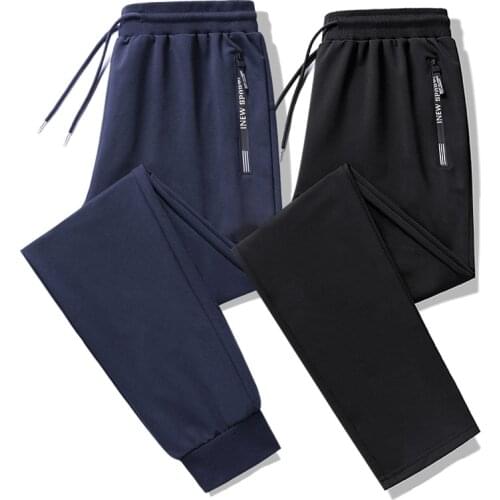 Autumn winter Sports Pants Men Running Pants Warm Thick Bottoms Skinny Sweatpants Joggers Ankle-TiedTrousers Plus Size 8XL