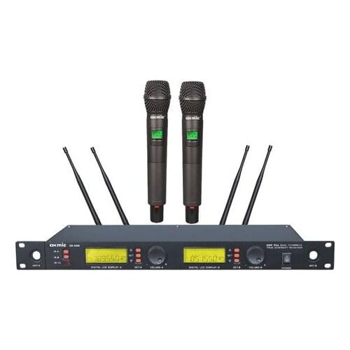 OK-9300/66H Professional UHF/PLL true diversity wireless microphone system wireless 66H dual handheld transmitter free shipping