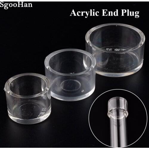1~5pcs I.D 20~32mm Transparent Acrylic Pipe Aquarium Fish Tank Joint End Plug PMMA Watering Supply Plexiglass End Cap