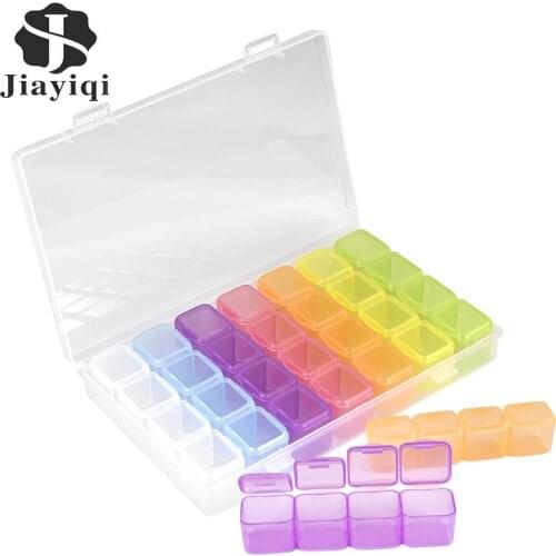 Transparent Plastic Jewelry Beads Storage Box Adjustable Container Case Diamond Embroidery Craft Organizer Pill Holder Storage