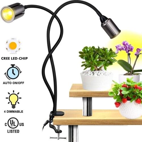 75W Full Spectrum LED Grow Light Gooseneck Hose C Clip Plant Light Indoor Plant Flower Growth Lamp Greenhouse Veg Growing Light